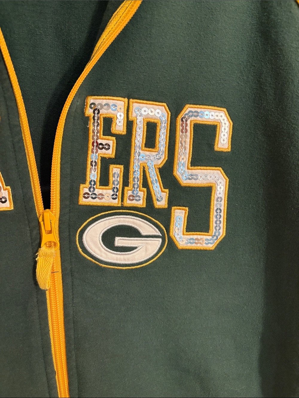 NFL packers Women's Team Apparel Jacket in Dark Green and Yellow - Picture 4 of 10